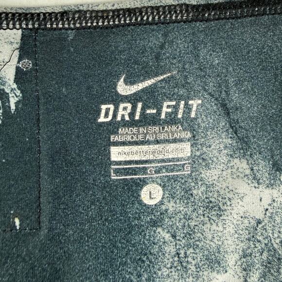 Nike Dri-Fit Women's Abstract Marble Cropped Leggings L - Picture 3 of 6